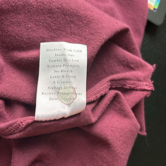 FRANK and EILEEN Tee Lab V Neck Top Long Sleeve Shirt Basic Cotton Sz S - Picture 8 of 10